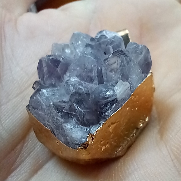 Natural amethyst chunk pendant! OOAK stone for necklace - Picture 5 of 6